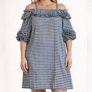 NWT Gabby Skye Size 14 Black and White Dress